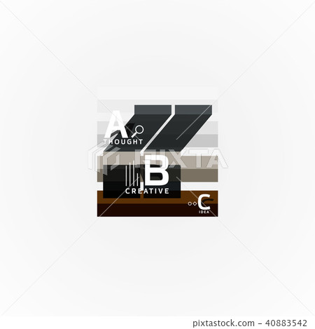 Abstract geometric option infographic banners, a b c steps process 40883542