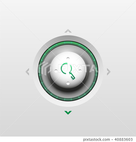 Search magnifyier web button, magnify icon. Modern magnifying glass sign, web site design or mobile 40883603