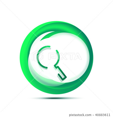 Search magnifyier web button, magnify icon. Modern magnifying glass sign, web site design or mobile 40883611