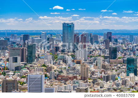 “東京都”白雲和藍天·東京城市景觀“朝港區” “東京都”白雲和藍天·東京城市景觀“朝港區” 40883709