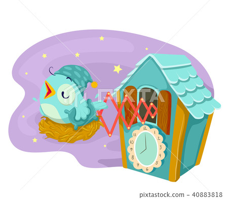 Cuckoo Clock Sleep Time Illustration Cuckoo Clock Sleep Time Illustration 40883818