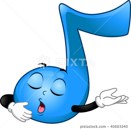 Mascot Music Note Sing Illustration-插圖素材 [40883840] - PIXTA圖庫