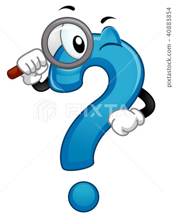 mascot question mark search answer illustration-圖庫插圖 [408838