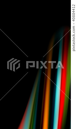 Fluid rainbow colors on black background, vector wave lines and swirls Fluid rainbow colors on black background, vector wave lines and swirls 40884412