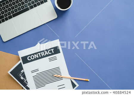 Flat lay top view photo of a working space. 40884524