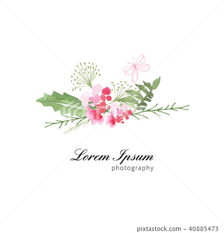 Hand Painted Wildflower floral pattern 40885473
