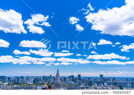 << Tokyo >> Sky, clouds and cityscape << Tokyo >> Sky, clouds and cityscape 40885687