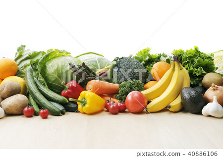 A collection of vegetables and fruits A collection of vegetables and fruits 40886106
