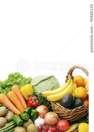 A collection of vegetables and fruits 40886120