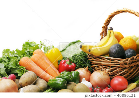 A collection of vegetables and fruits 40886121