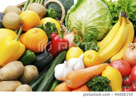 A collection of vegetables and fruits A collection of vegetables and fruits 40886150