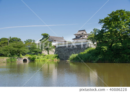 在福岡城堡和潮汐槳下的橋樑 40886228
