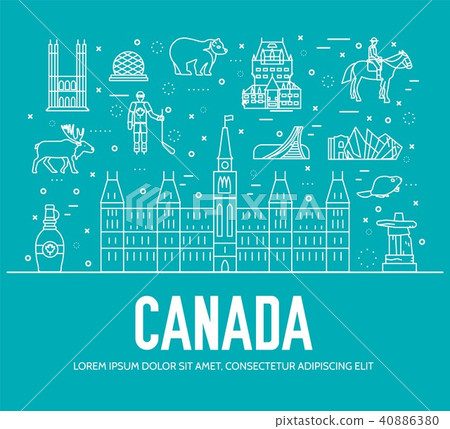 Country outline Canada travel vacation guide  40886380
