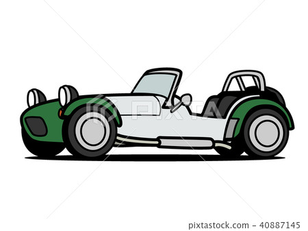 Light weight sports car green two-tone automobile illustration Light weight sports car green two-tone automobile illustration 40887145