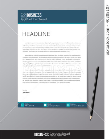 Letterhead design template. 40888107