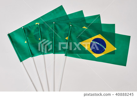 Gathering of Brazilian flags. 40888245