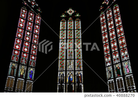 Stained Glass window in St. Vitus Cathedral,Prague 40888270