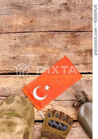 Clothes and accessories of turkish soldier. 40888426
