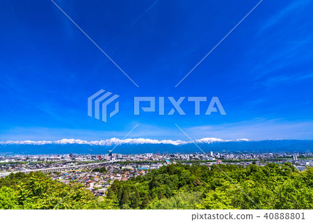 "Toyama prefecture" Toyama city · Urban landscape "Overlooking the North Alps" 40888801