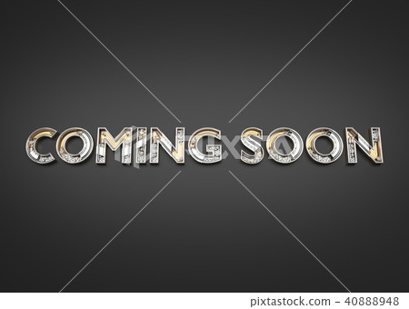 COMING SOON word made from Mechanic alphabet 40888948