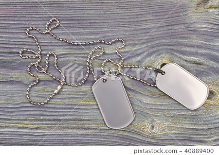 Military Dog Tag close up. 40889400