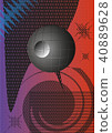 abstract background vector lines and balls 40889628
