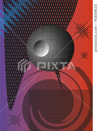 abstract background vector lines and balls 40889628