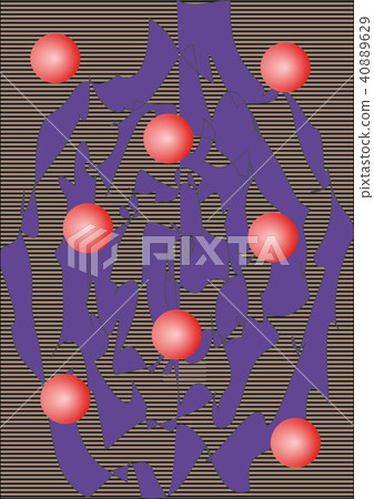 abstract background vector lines and balls 40889629