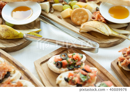 Delicious variety of mediterranean dishes. Delicious variety of mediterranean dishes. 40889976