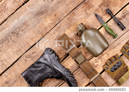 Military equipment with copyspace. Military equipment with copyspace. 40890083