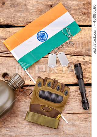 Set of indian army items. Set of indian army items. 40890160