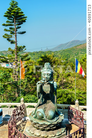 Buddhist statues at Ngong Ping, on the way to Tian Tan Buddha. Hong Kong Buddhist statues at Ngong Ping, on the way to Tian Tan Buddha. Hong Kong 40891713