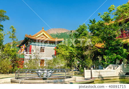Po Lin Monastery located on Ngong Ping Plateau, on Lantau Island, Hong Kong Po Lin Monastery located on Ngong Ping Plateau, on Lantau Island, Hong Kong 40891715