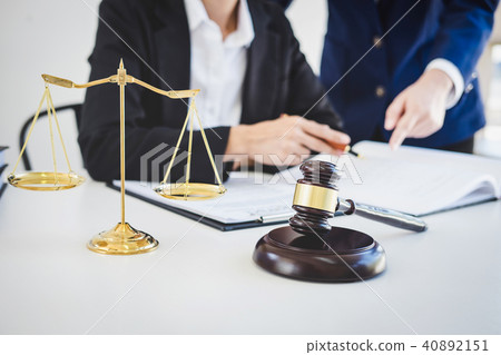 Teamwork of business lawyer colleagues, consultation and confere Teamwork of business lawyer colleagues, consultation and confere 40892151