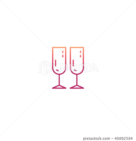 Minimal wine glass icon Minimal wine glass icon 40892584