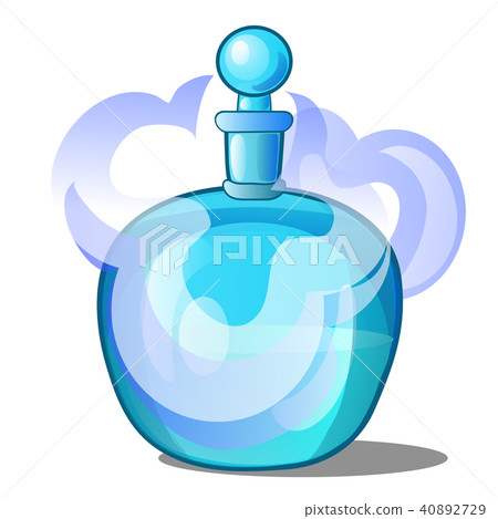 Glass bottle with scented liquid. Vector illustration. Glass bottle with scented liquid. Vector illustration. 40892729