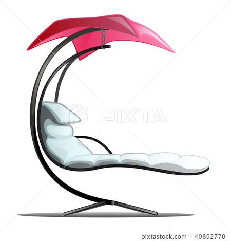 Luxury floating swing hammock isolated on white background. Vector cartoon close-up illustration. Luxury floating swing hammock isolated on white background. Vector cartoon close-up illustration. 40892770