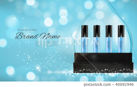 Design Cosmetics Product Template for Ads or Magazine Background. 3D Realistic Vector Iillustration Design Cosmetics Product Template for Ads or Magazine Background. 3D Realistic Vector Iillustration 40892946