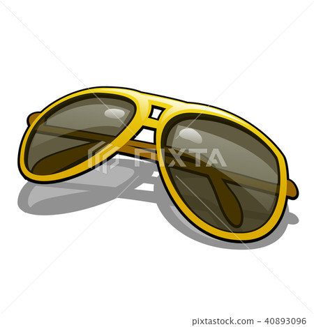 Stylish sunglasses with polarized yellow glasses for driving isolated on white background. Vector Stylish sunglasses with polarized yellow glasses for driving isolated on white background. Vector 40893096