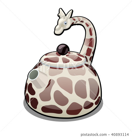 The kettle in the form of a giraffe isolated on a white background. Vector illustration. 40893114