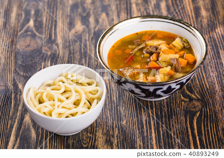 Traditional asian noodle lagman Traditional asian noodle lagman 40893249