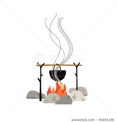 Campfire icon isolated Campfire icon isolated 40893286