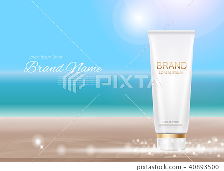 Design Cosmetics Product  Template for Ads or Magazine Background. 3D Realistic Vector Iillustration 40893500