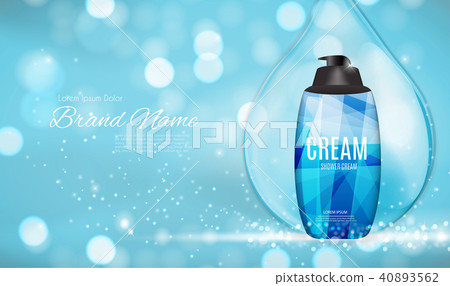 Design Cosmetics Product Template for Ads or Magazine Background. 3D Realistic Vector Iillustration Design Cosmetics Product Template for Ads or Magazine Background. 3D Realistic Vector Iillustration 40893562