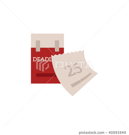 Deadline and time management concept with tear-off calendar and next date marked in red. Deadline and time management concept with tear-off calendar and next date marked in red. 40893849
