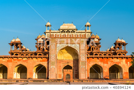 Tomb of Akbar the Great at Sikandra Fort in Agra, India Tomb of Akbar the Great at Sikandra Fort in Agra, India 40894124