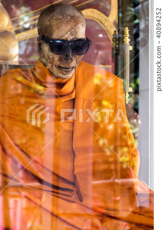 Mummified monk body, Wat Khunaram Temple, Koh Samui, Thailand Mummified monk body, Wat Khunaram Temple, Koh Samui, Thailand 40894252
