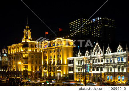 Night view along Shanghai Huangpu District Zhongshan East Road, Shanghai Huangpu District Night view along Shanghai Huangpu District Zhongshan East Road, Shanghai Huangpu District 40894940