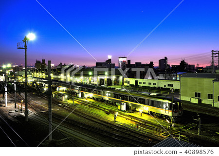 Evening scenery seen from Okunobashi JR Tokai stations Evening scenery seen from Okunobashi JR Tokai stations 40898576