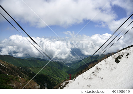 The prospect of a ropeway descending from Senjojiki 40898649